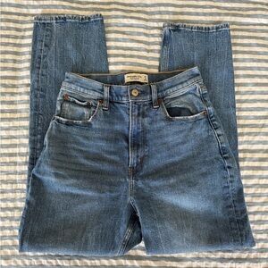 abercrombie the ankle straight ultra high rise, curve love